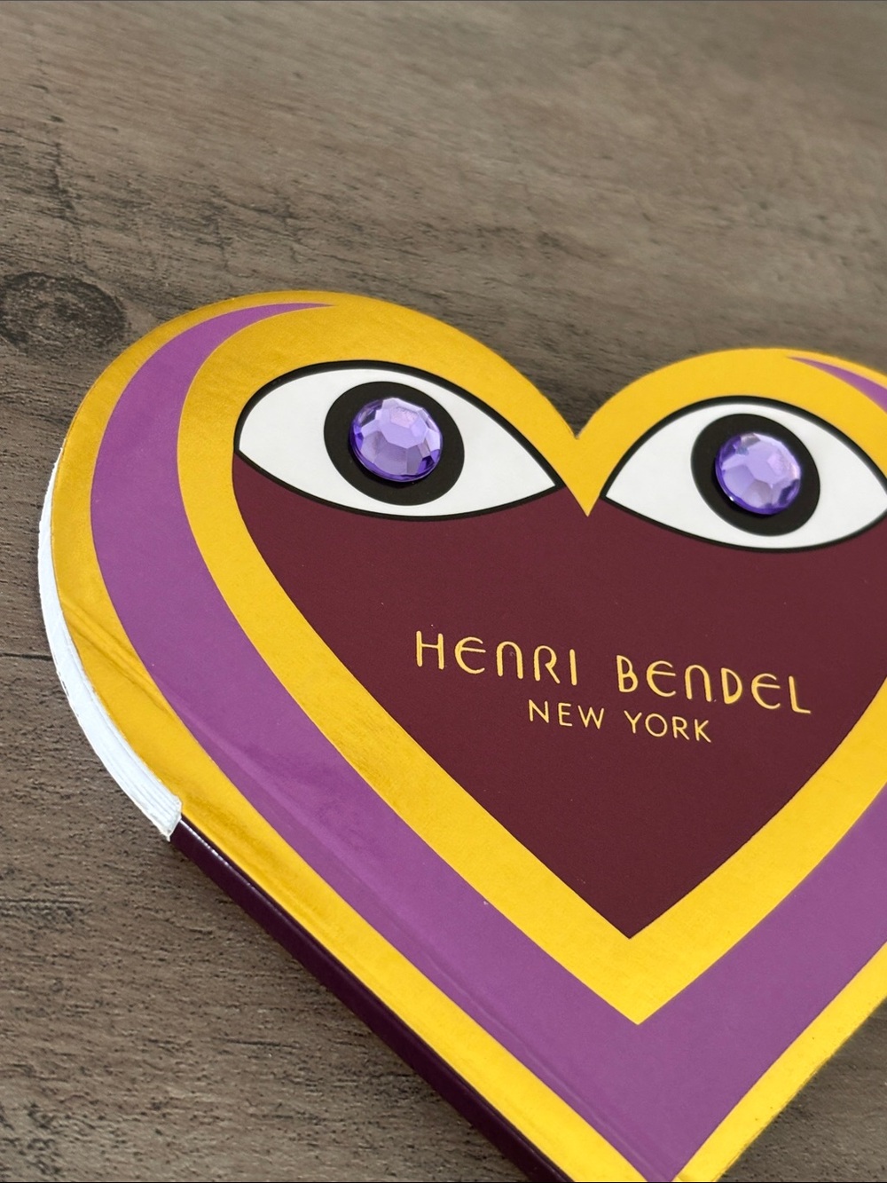henri bendel Heart-Shaped Gift Box in Purple, Gold and Maroon - Picture 4 of 8